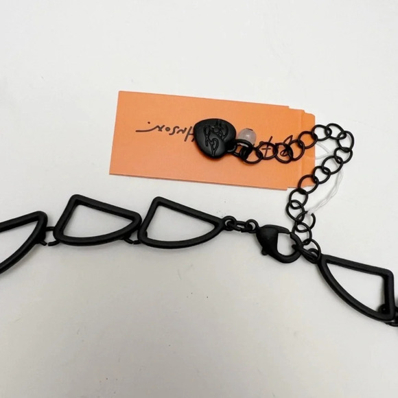 BETSEY JOHNSON SET Halloween Black Bat Crystal-Studded Necklace & Earrings NWT - Picture 4 of 7